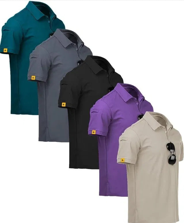SUTRA WEAR Pack of 5 Premium Polo T-Shirts for Men